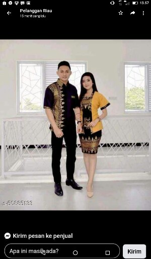Couple Batik Asmara Linggar Srg 7 By Suryandhanu 4666784743886 Couple L - Fit X. Gamis Batik Rempel