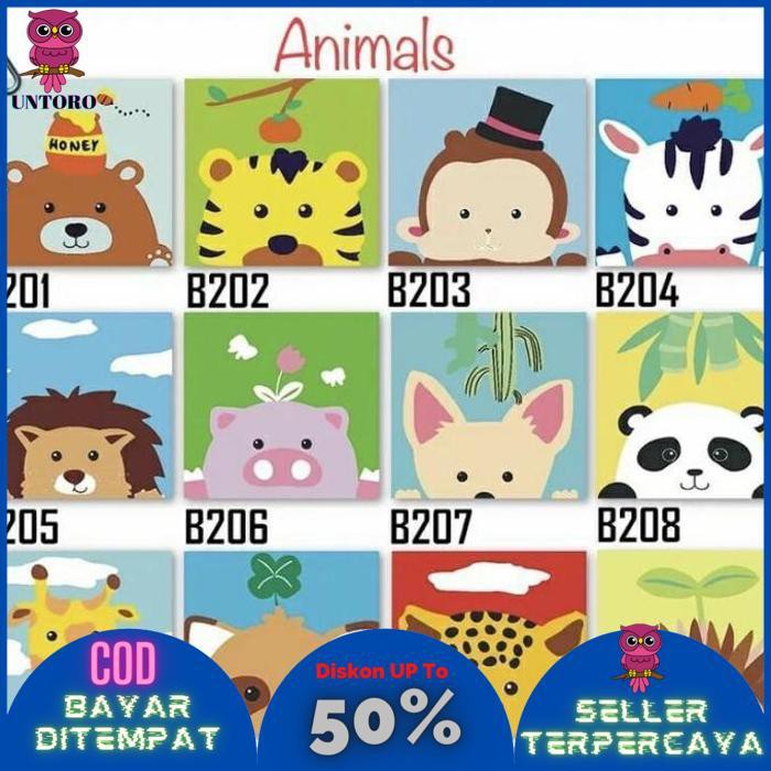 

BISA BAYAR DITEMPAT Children Canvas painting - painting by number - prakarya anak PALING LAKU