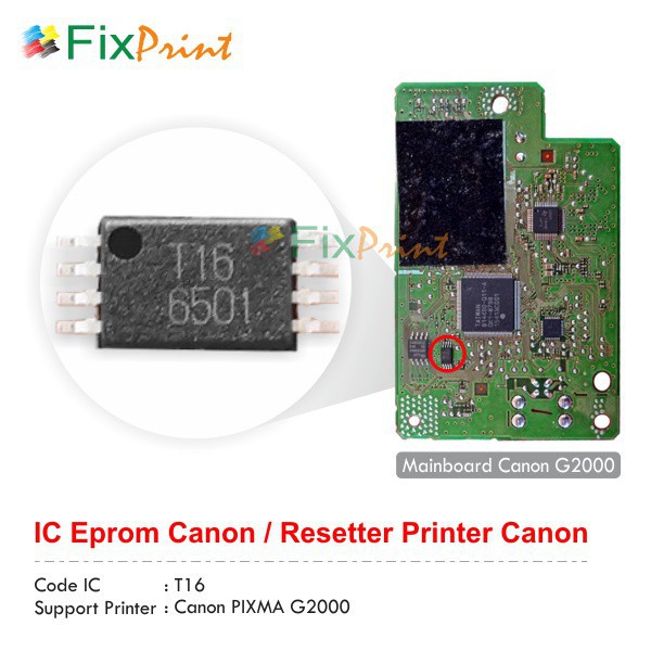 IC Reset Counter Printer Canon G2000 T16  IC T16 Eeprom Canon G2000