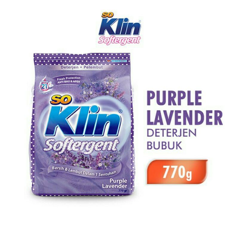 So klin / Soklin softergent detergent bubuk 770gr
