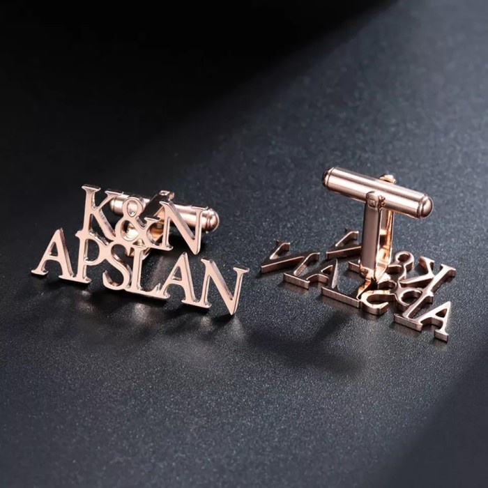 houseofcuff Custom Cufflinks nama wedding kancing lengan french cuff