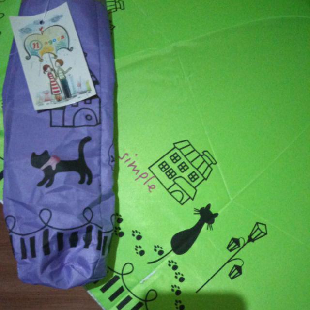 Payung Lipat 3 Motif Paris Dan Kucing Nf 384