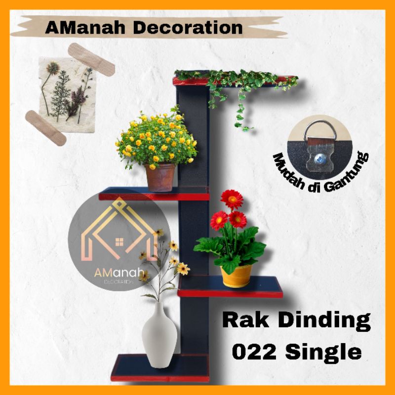 [COD] RAK DINDING KODE RKA022 SINGLE - RAK HIAS GANTUNG MINIMALIS