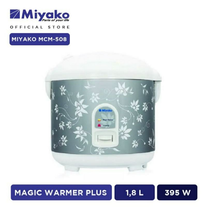 Rice Cooker Miyako MCM 528 Kapasitas 1,8 L Inner Pot Teflon Magic Com Miyako Penanak Nasi Miyako 528