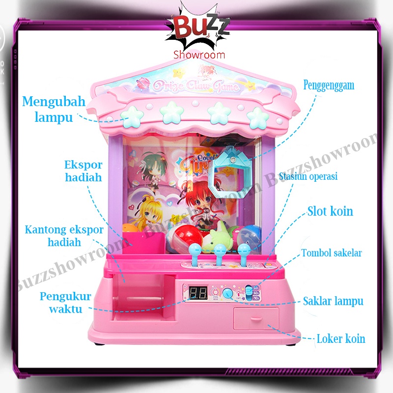 Candy Catcher Claw Machine Mainan Mesin Capit Boneka graber grib doll