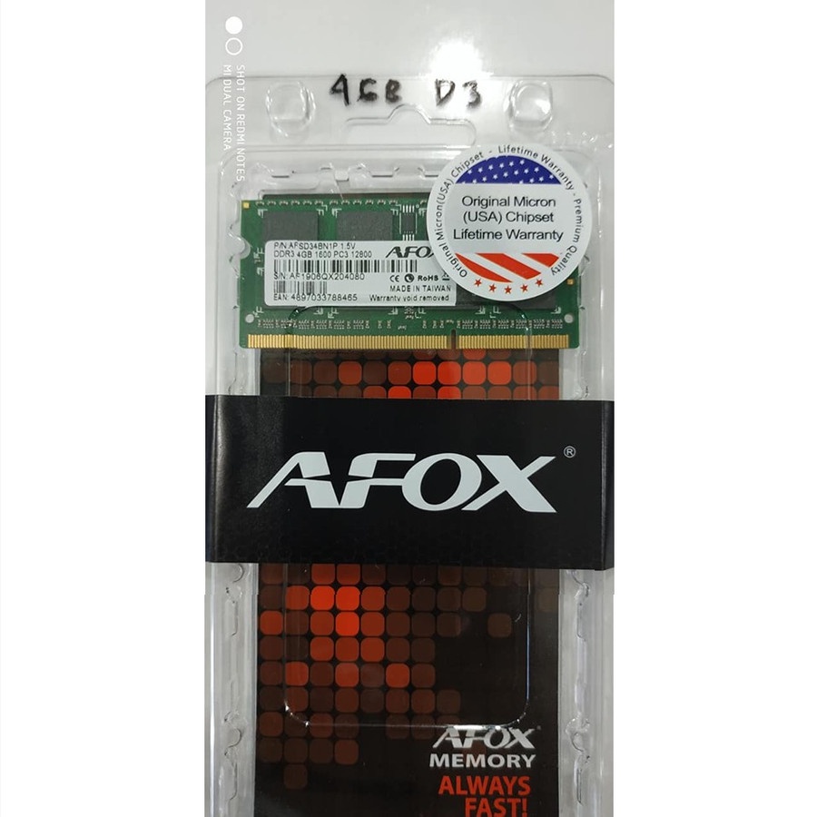 RAM AFOX SODIM DDR3 4GB