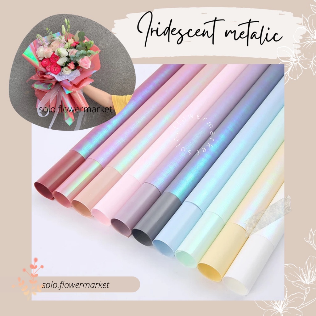 

ECER IRIDESCENT GRADIENT METALIC FLOWER WRAPPING GRADASI COLOR PAPER CELLOPHANE KERTAS BUNGA PEMBUNGKUS BUKET GIFT VALENTINE WRAPPING BUNGA SABUN ARTIFICIAL FLOWER DRIED FLOWER HADIAH BUNGKUS KADO KERTAS KADO PARCEL HAND BOUQUET WEDDING BUKETTERMURAH