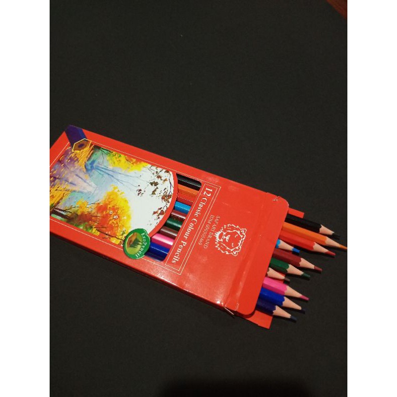 

pensil warna Safari Brand Panjang 12 warna Murah