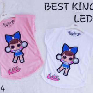  Kaos  Anak  Perempuan Model Baru Blus Duo Led Nyala  Lampu 