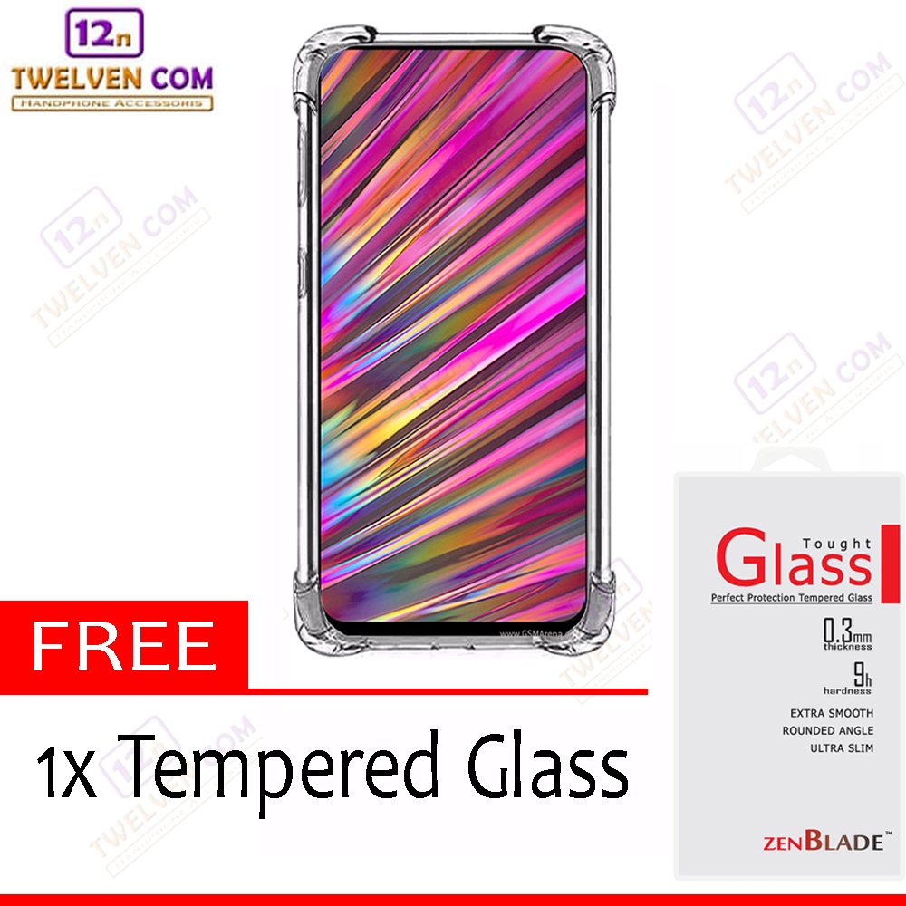 [FLASH SALE] Case Anti Crack Anti Shock Softcase Vivo V15 - Free Tempered Glass
