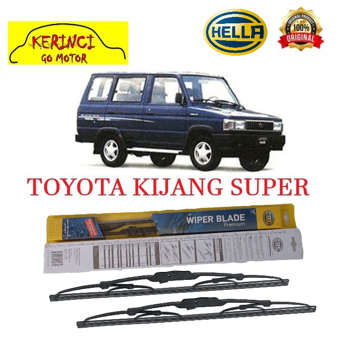 WIPER TOYOTA KIJANG SUPER HELLA PREMIUM 16&quot; &amp; 16&quot; SEPASANG WIPER