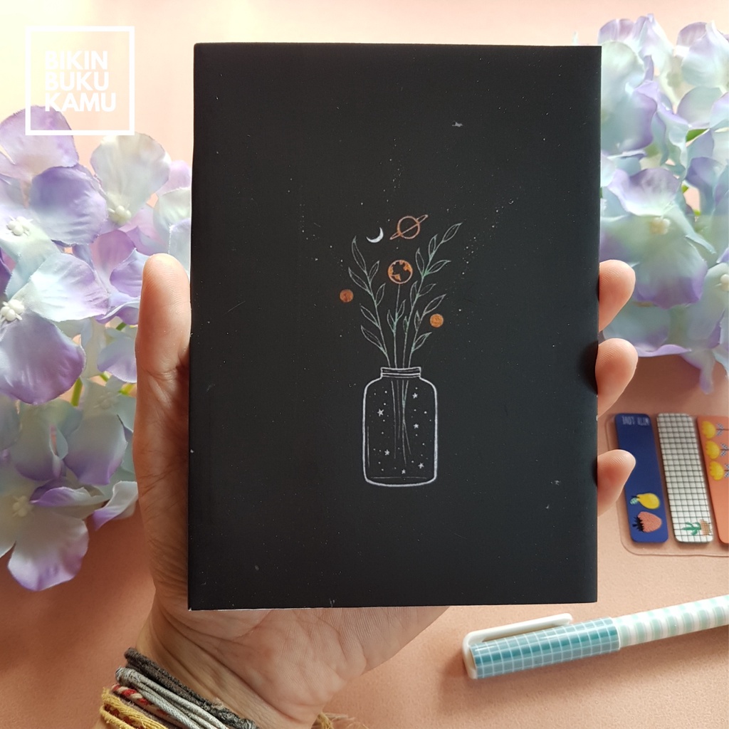 

[57gsm] A6 Notes Notebook Mini Saku Pocket Book Bookpaper Softcover Polos - Galaxy Jar