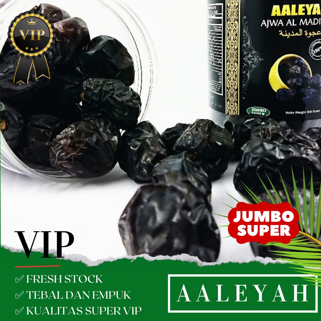 KURMA AJWA VIP 500 GRAM AALEYAH JUMBO SUPER PREMIUM GRADE A++