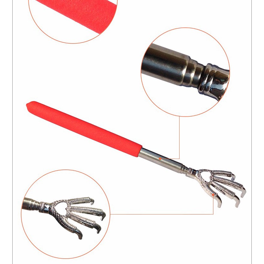 【GOGOMART】Alat Garuk Penggaruk Punggung Telescopic Stainless Steel