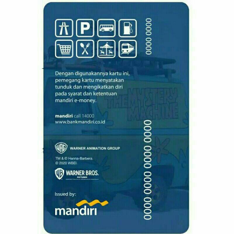 Mandiri eMoney Scoob! - Mystery Machine ORI /Like eTOLL Tapcash Flazz or Brizzi