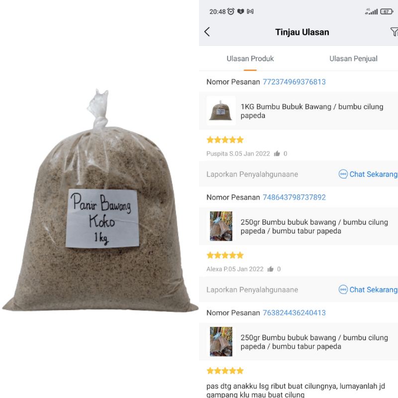 

Bumbu Cilung Papeda Bumbu Tabur Papeda 1kg