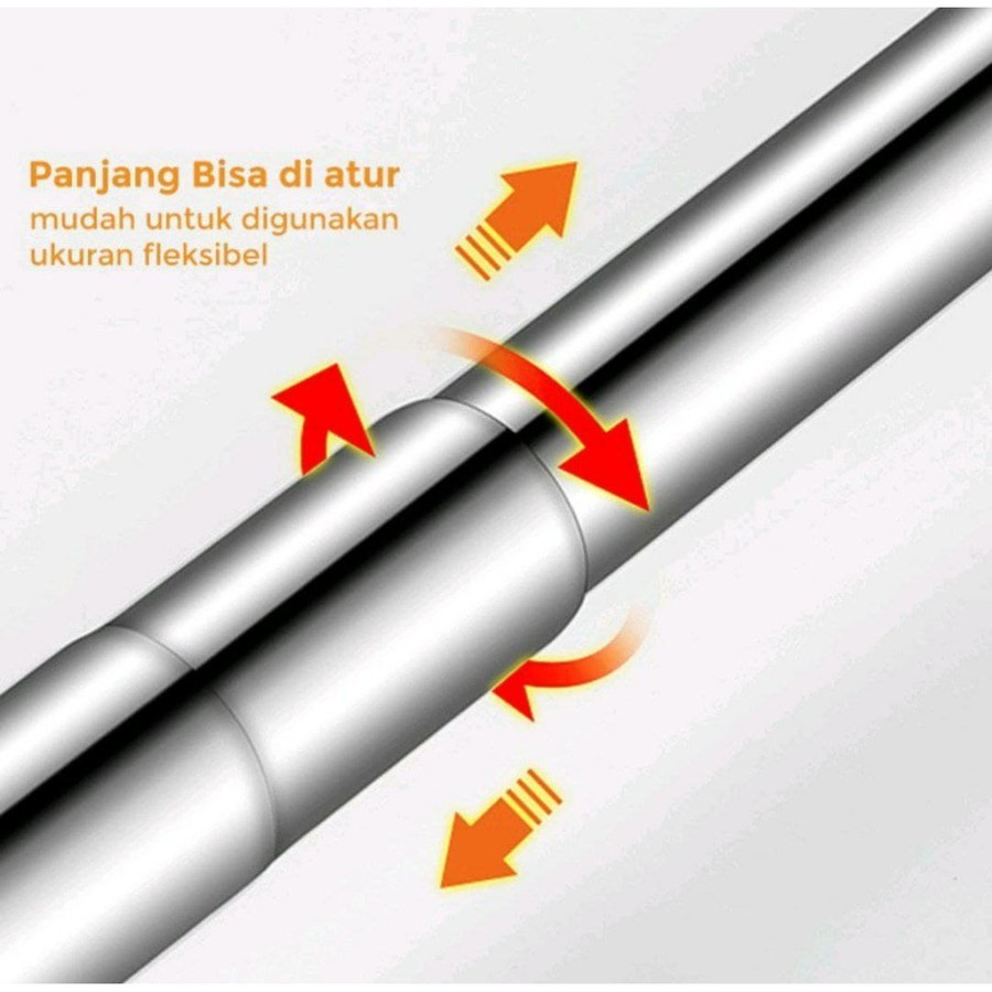 Telescopic Clothing Rod Multifungsi