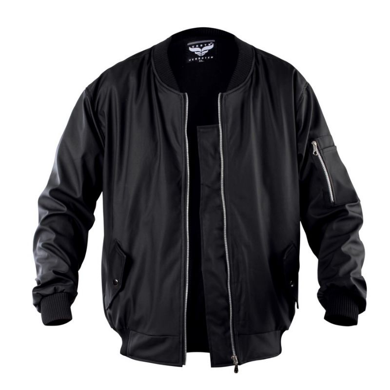 Jaket Kulit Model Bomber Pria BKR 015 Polos Distro Premium Cowok keren Original Anti air Motor laki jecket cowo jacket boombers karlit hitam xxl Murah Keren Terbaru Motor Biker Anti air Tebal adem