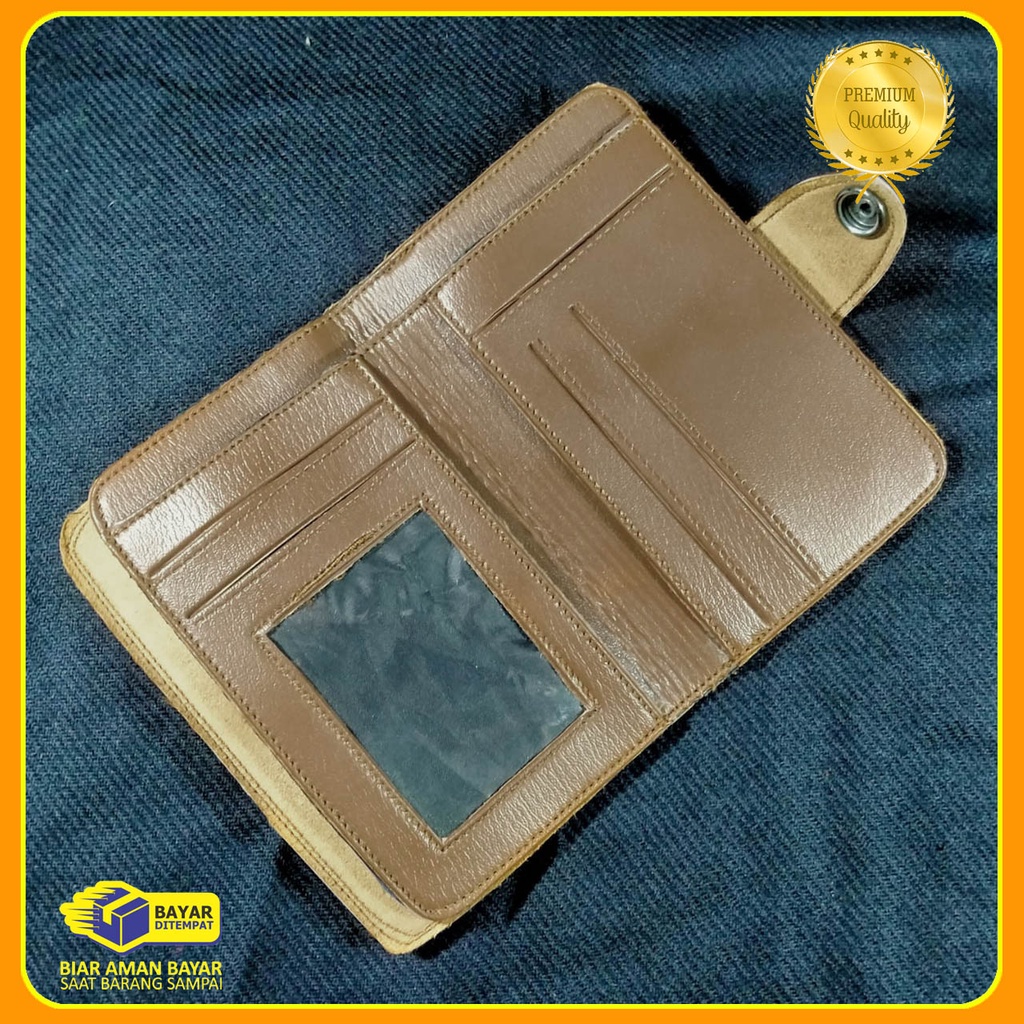 Dompet Cowok levis 3/4 kancing sintetik kasual