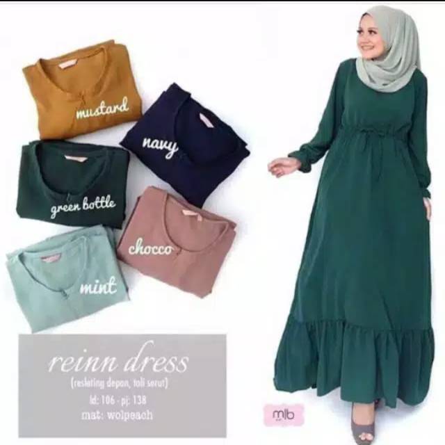 Reinn dress bahan wolfis fit to L