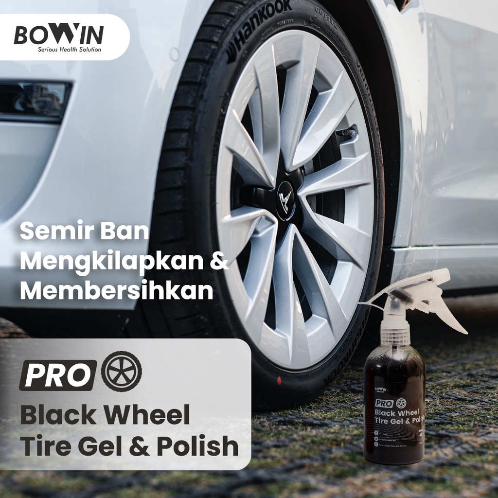 Bowin Black Wheel &amp; Tire Gel Polish (Semir Pengkilap &amp; Pembersih Ban Velg)