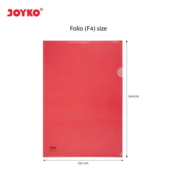 

ORGANIZER-DOCUMENT- CLEAR SLEEVES / MAP L BENING TRANSPARAN JOYKO CS-2335 / F4 - MERAH -DOCUMENT-