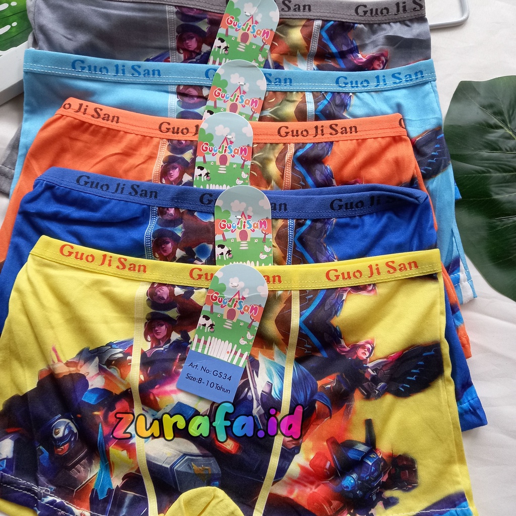 CD Segiempat | Boxer Anak Laki-laki | CD Segi Empat - Celana Dalam Anak Laki Laki - Random Motif - M
