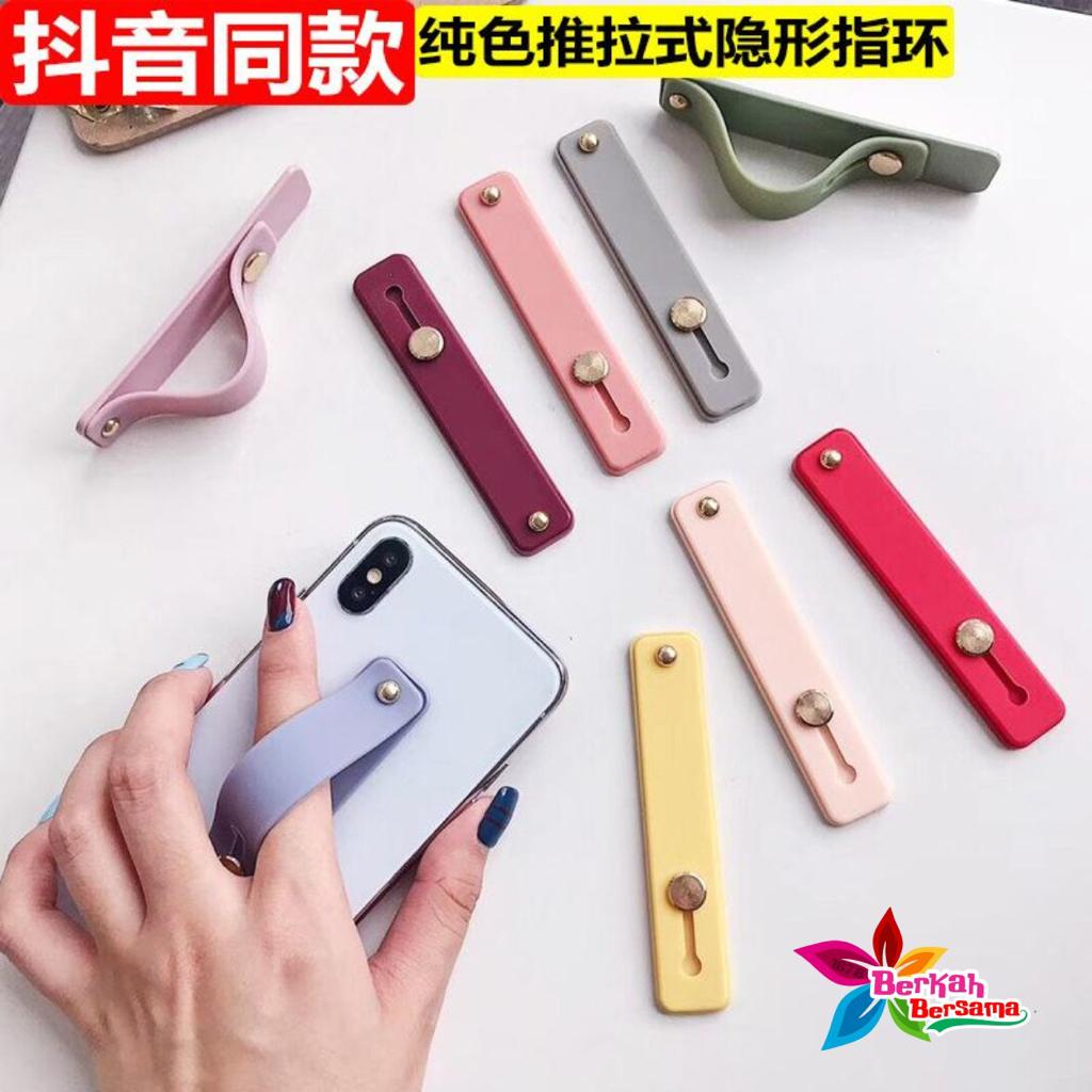 handstand handgrip pegangan jari dudukan hp telepon dorong tarik universal candy koper choice BB5576