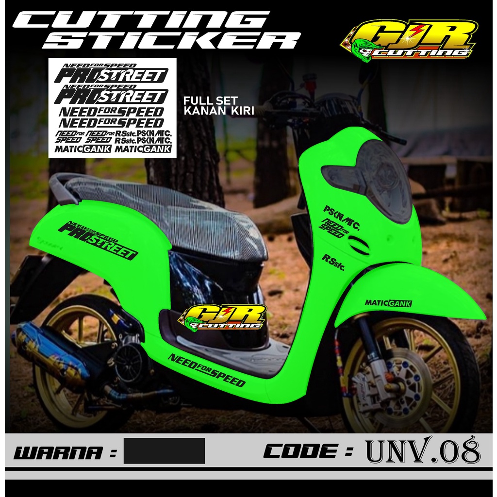 (COD) Cutting Sticker Striping Motor Scoopy PROSTREET - Aksesoris Motor Stiker Timbul Lis Variasi Sc