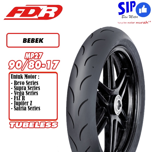 Ban motor bebek Soft Compound FDR Sport MP27 90 80 17 Tubeless