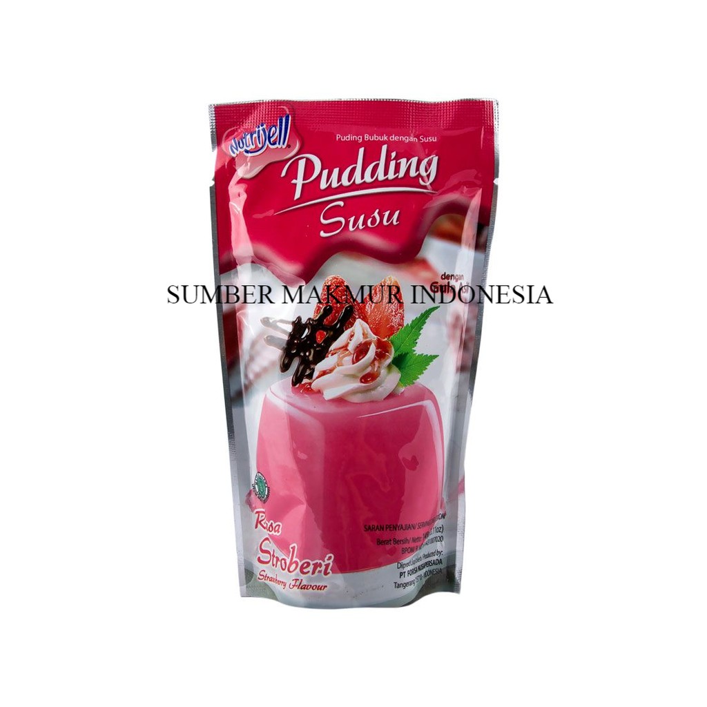 PUDING SUSU STRAWBERY/ STROBERI NUTRIJEL- ECERAN