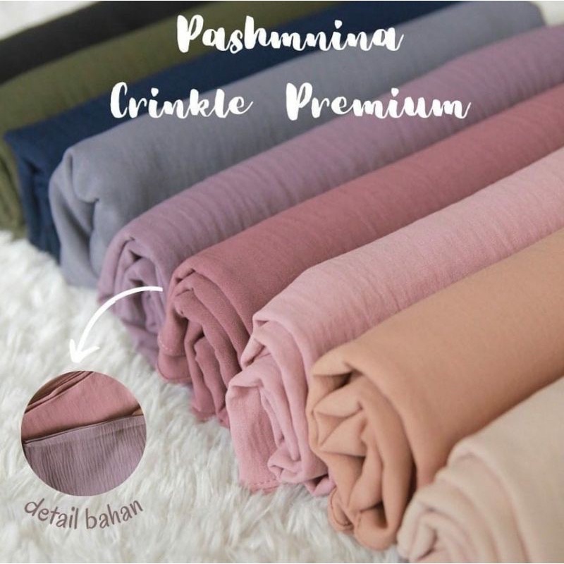 GS Pashmina Airflow Crincle Premium Tanpa Setrika