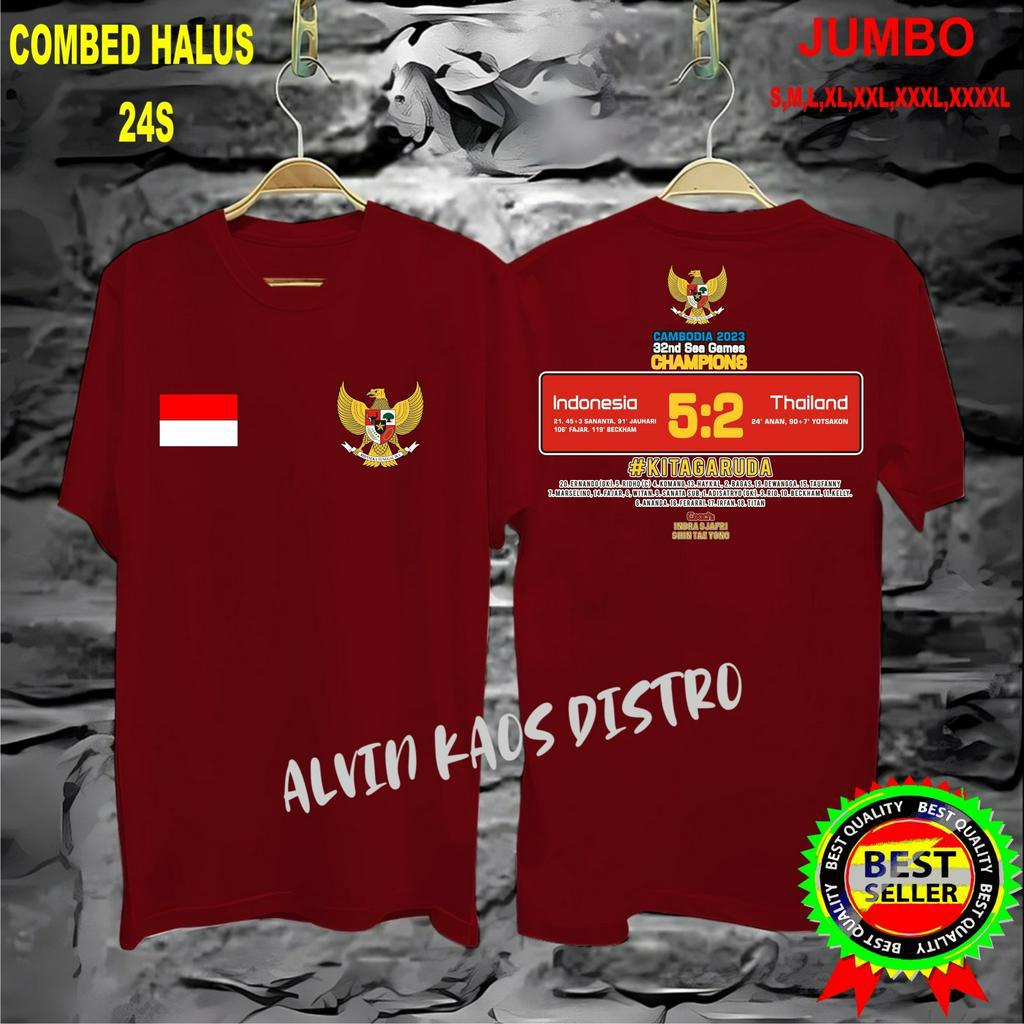 promo kaos sea game db dtf indonesia 5-2 thailand sea game cambodia kaos viral unisex pria dan wanita