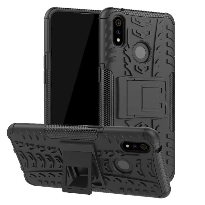 Softcase Rugged Kick Stand Armor Realme C2 A1K - SC