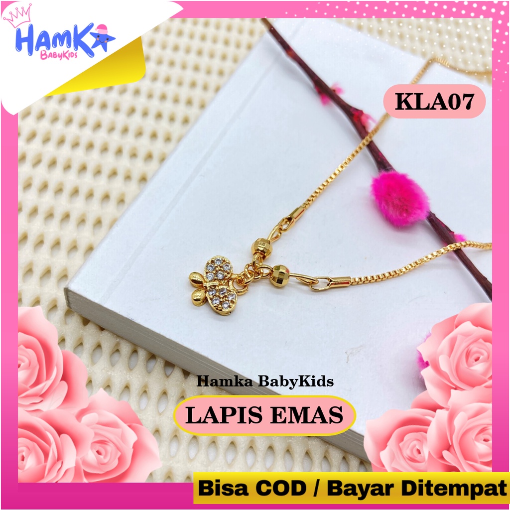 Perhiasan Kalung Anak Perempuan Xuping Lapis Emas Motif Hati KLA01.05.07 Anti Karat Bayi Titanium