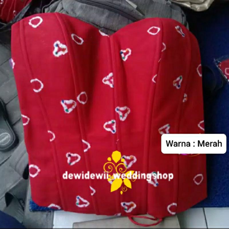 KamisoL Motif Jumputan, Warna Merah/ Marun