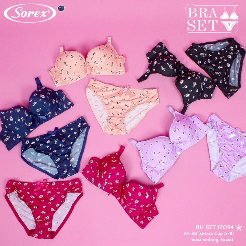 BH Set | Bra Set + Cd SOREX 17094 Pakai Kawat dan Busa Sedang