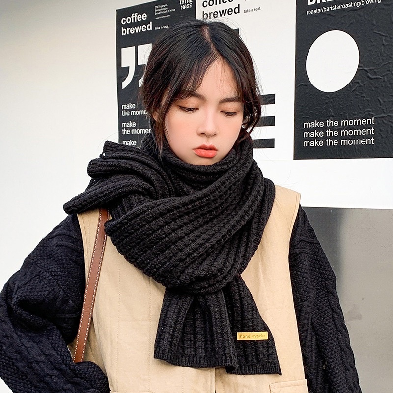 Long scarf women winter import syal musim dingin wanita rajut hangat knit knitted unisex cowok pria selendang ELSA