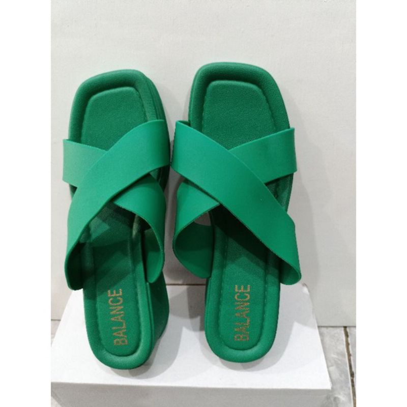 Sandal Selop Wedges Jelly Wanita Nunung Jelly Wanita 2212 balance / Sandal Wanita Balance XM-2212 Sandal Tali Wanita Silang