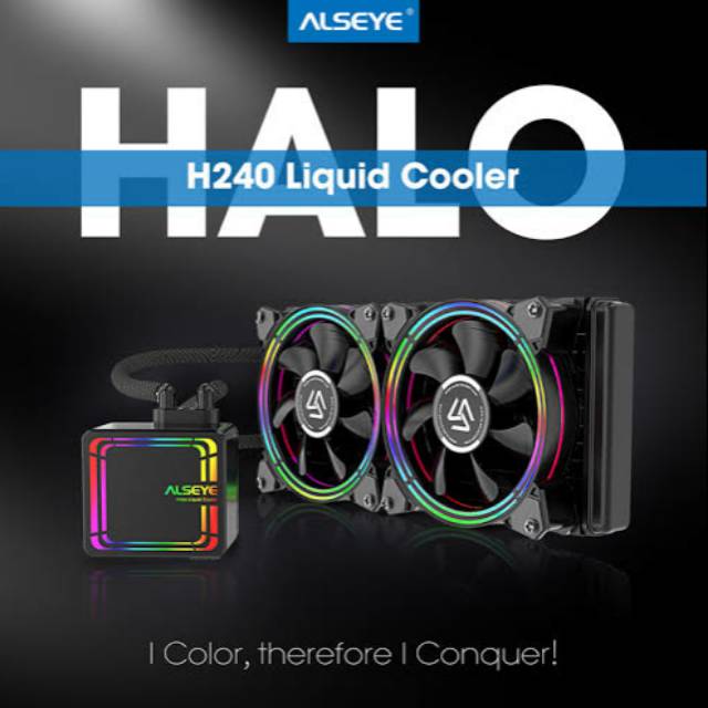 Alseye Halo H240 Liquid Cooler Fan RGB/CPU Cooler Fan Universal