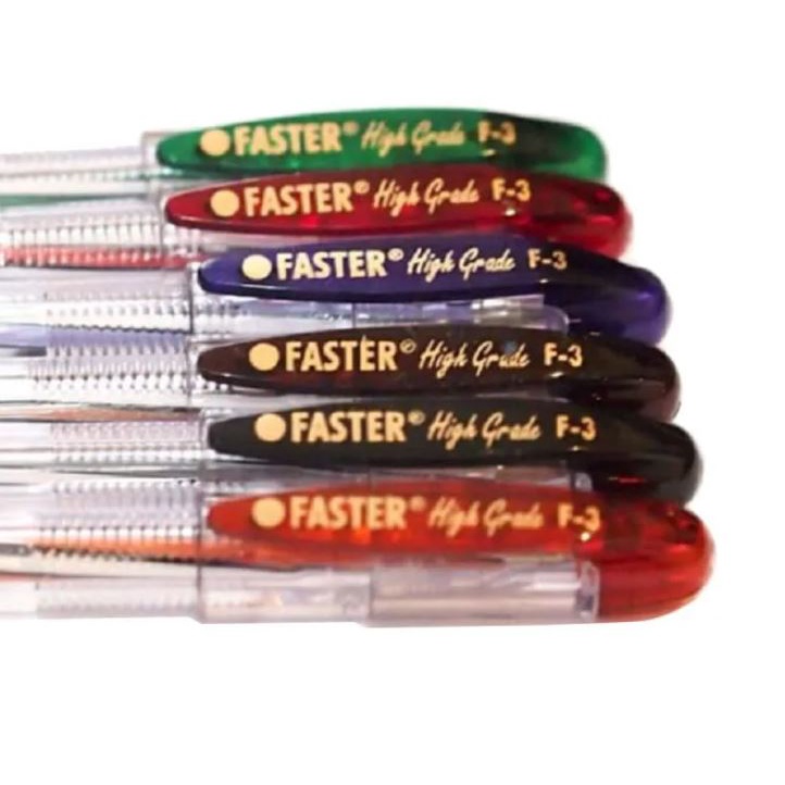 

HJK (12pcs) Pulpen / Pen / Pena / Bolpen Faster F3 0.5mm