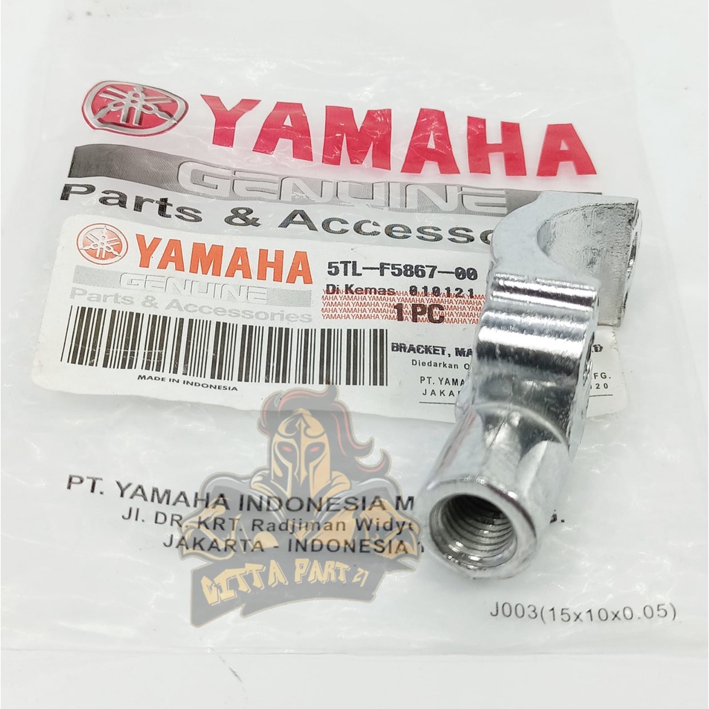 HOLDER DUDUKAN SPION KANAN YAMAHA 5TL KUALITAS ASLI ORIGINAL YAMAHA YGP PRESISI BAHAN BERKUALITAS TIDAK MUDAH PATAH DAN AWET JUPITER Z JUPITER MX JUPITER MX 135 VEGA R NEW VEGA ZR MIO MIO J MIO M3 XEON XEOPN RC SOUL GT DAN LAIN LAIN