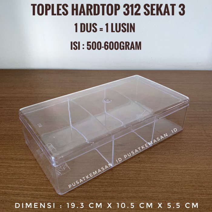 

PRODUK TERBARU - TOPLES HARDTOP SEKAT 3 TIPE 312 1 DUS / BOX MIKA PARCEL KURMA NASTAR