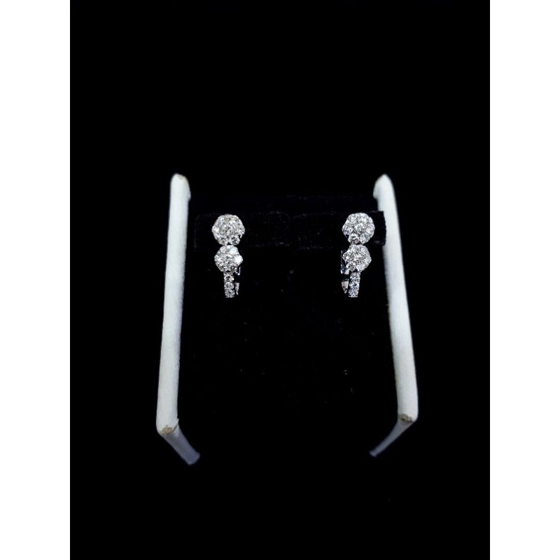 giwang jepit model lotus doble emas berlian