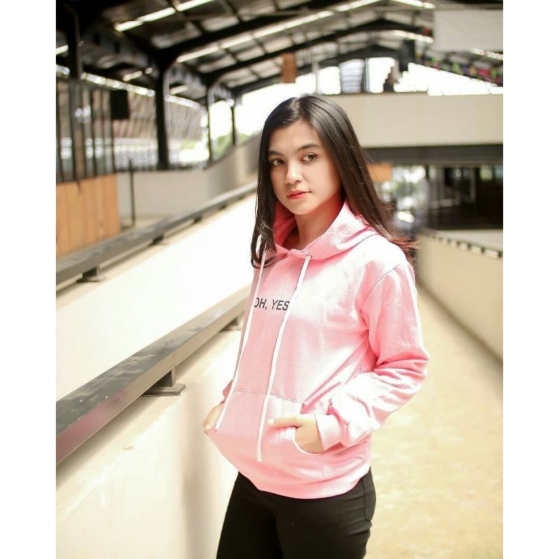 Oh Yes Hoodie || Sweater wanita || Sweater Hoodie murah #OYH