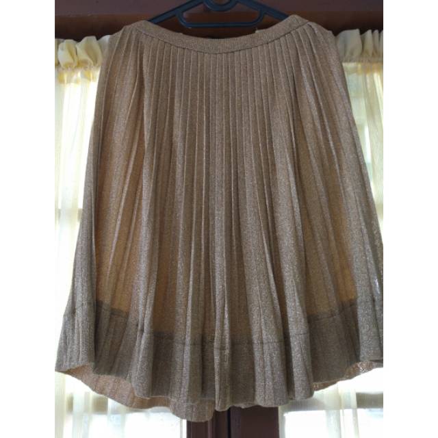Preloved rok bawahan gold glitter