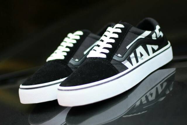 Siap Kirim Sepatu Vans OldSkool Bw N All White Sket Sekolah Olahraga Santai