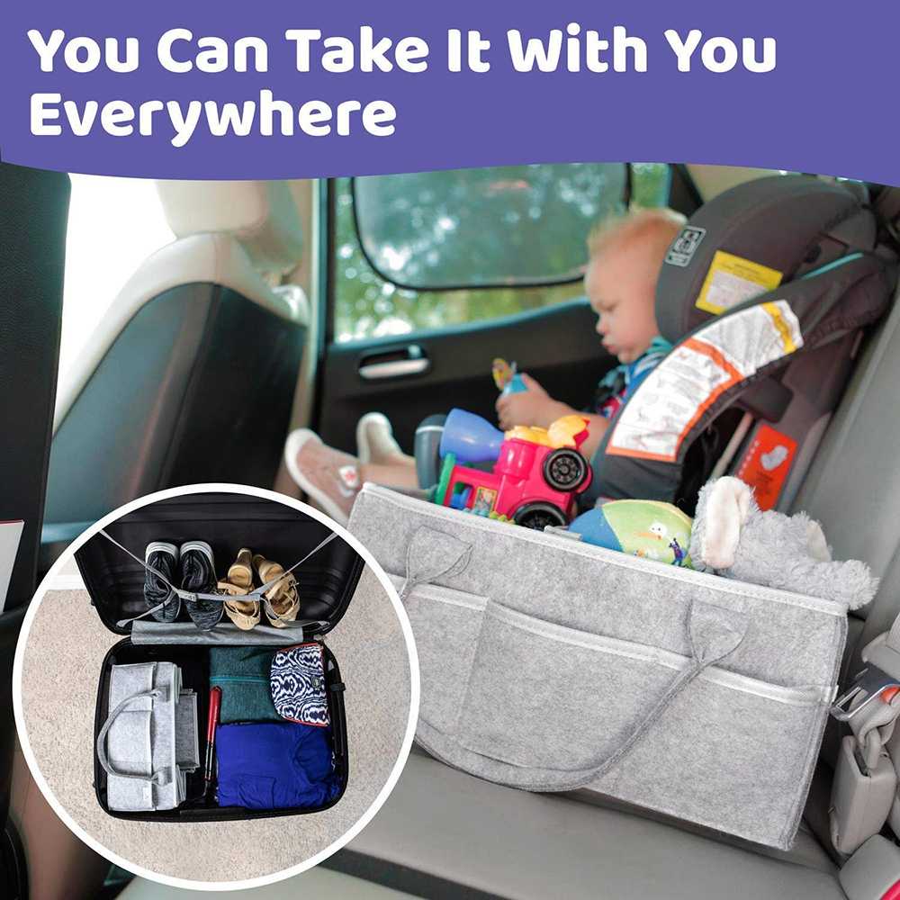 COD Tas Organizer Traveling Barang Bayi Serbaguna Banyak Sekat / Rak Organizer Perlengkapan Bayi Baby Diaper Caddy Bag