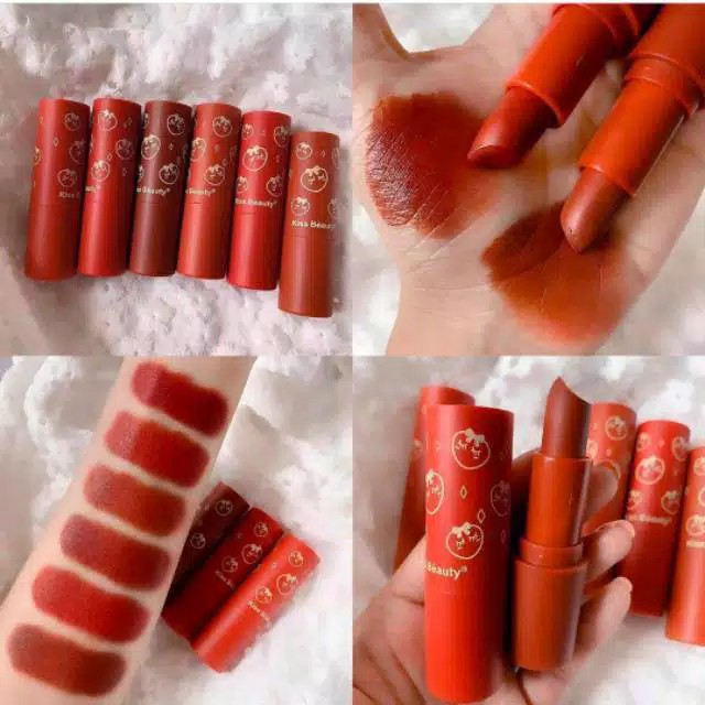 (CYBER) COD [Per Satuan] Lipstick Putar Kiss Beauty Peach Lip Stick 35804 TERMURAH