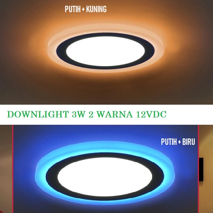 Lampu Downlight LED 3 Watt 3 Watt 12 Volt 12V DC 24 volt 24v